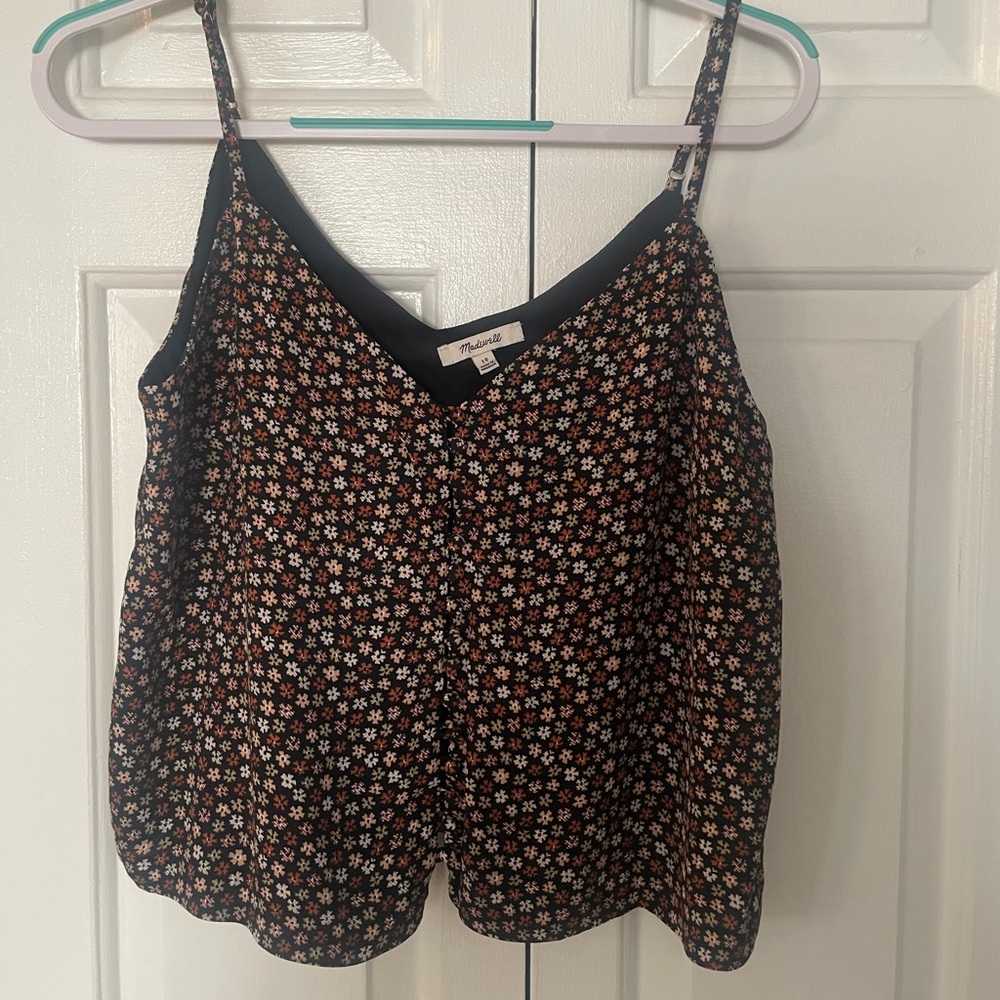 Madewell Black Floral Camisole